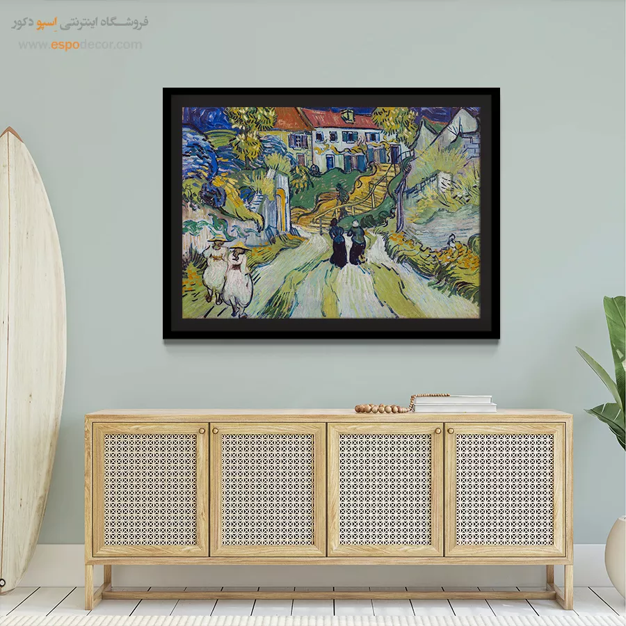 خرید آثار ون گوگ - راه پله در اوورز – تابلو نقاشی های ون گوگ - اسپو دکور