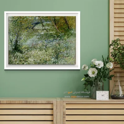خرید نقاشی خارجی - ساحل رودخانه در فصل بهار – تابلو نقاشی های ون گوگ - اسپو دکور