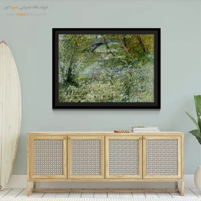 خرید نقاشی خارجی - ساحل رودخانه در فصل بهار – تابلو نقاشی های ون گوگ - اسپو دکور