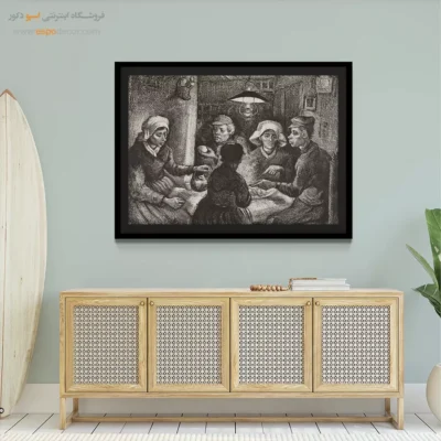 خرید تابلو معروف سیب زمینی خواران - سیب زمینی خواران – تابلو نقاشی های ون گوگ - اسپو دکور