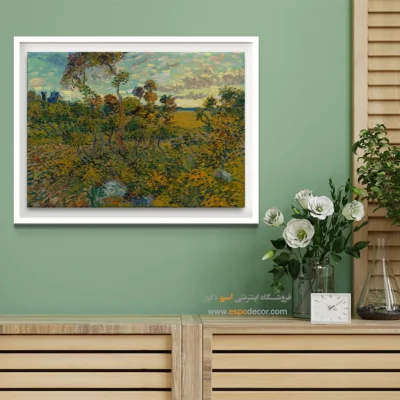 خرید چاپ بوم نقاشی - غروب آفتاب – تابلو نقاشی های ون گوگ - اسپو دکور