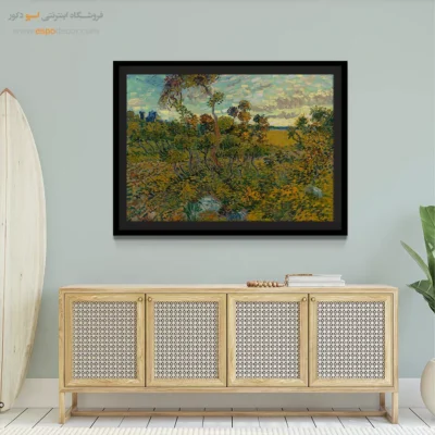 خرید چاپ بوم نقاشی - غروب آفتاب – تابلو نقاشی های ون گوگ - اسپو دکور