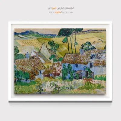خرید تابلو نقاشی چاپ دیجیتال - مزارع نزدیک اوورز – تابلو نقاشی های ون گوگ - اسپو دکور