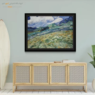 خرید تابلو مناسب دکور مینیمال - منظره ای از سنت رمی – تابلو نقاشی های ون گوگ - اسپو دکور