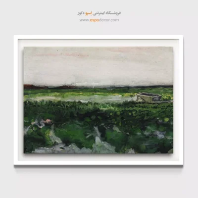 خرید تابلو دکور سنتی - منظره با چرخ – تابلو نقاشی های ون گوگ - اسپو دکور