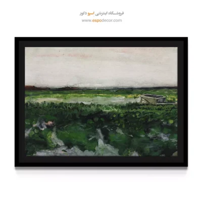 خرید تابلو دکور سنتی - منظره با چرخ – تابلو نقاشی های ون گوگ - اسپو دکور