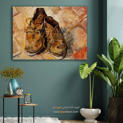 خرید فروش تابلو هنری - کفش – تابلو نقاشی های ون گوگ - اسپو دکور