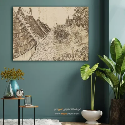 خیابان در سنت ماریس د لا مر – تابلو نقاشی های ون گوگ - خرید تابلو معروف خارجی – اسپو دکور – Espodecor