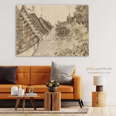 خیابان در سنت ماریس د لا مر – تابلو نقاشی های ون گوگ - خرید تابلو معروف خارجی – اسپو دکور – Espodecor