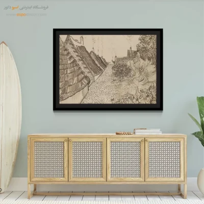 خرید تابلو معروف خارجی - خیابان در سنت ماریس د لا مر – تابلو نقاشی های ون گوگ - اسپو دکور