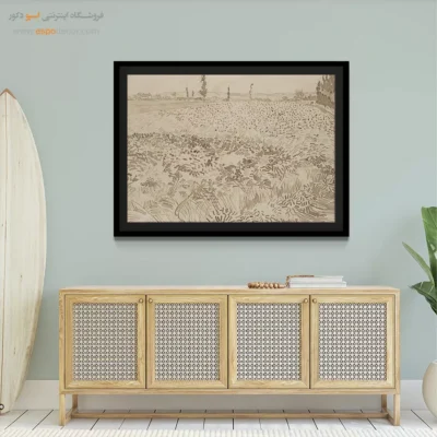 خرید تابلو نقاشی معروف جهان - گندم زار – تابلو نقاشی های ون گوگ - اسپو دکور