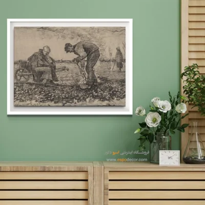 خرید تابلو تزئینی خارجی - سوزاندن علف های هرز – تابلو نقاشی های ون گوگ - اسپو دکور