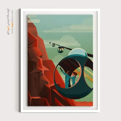 دکوراسیون وینتیج - پوستر سفر فضایی اسپیس ایکس – تابلو پوستر وینتیج - اسپو دکور