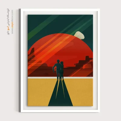 تابلو دیواری وینتیج - پوستر سفر فضایی – تابلو پوستر وینتیج - اسپو دکور