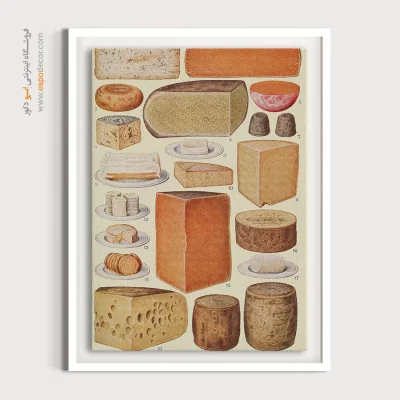 تابلو بوم خارجی - پنیرها – تابلو پوستر وینتیج - اسپو دکور