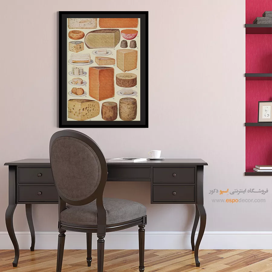 تابلو بوم خارجی - پنیرها – تابلو پوستر وینتیج - اسپو دکور