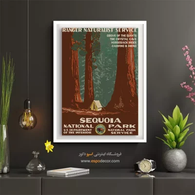 پوستر اتاق کار - پوستر پارک ملی – تابلو پوستر وینتیج - اسپو دکور