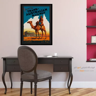 دکور کافه وینتیج - راهآهن سراسری استرالیا – تابلو پوستر وینتیج - اسپو دکور