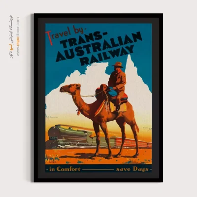 دکور کافه وینتیج - راهآهن سراسری استرالیا – تابلو پوستر وینتیج - اسپو دکور