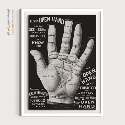 دکور دیواری خارجی - فال کف دست – تابلو پوستر وینتیج - اسپو دکور
