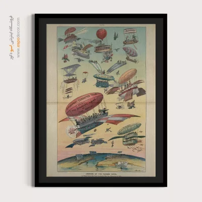 تابلو دیواری کافیشاپ - افتتاح کانال پاناما – تابلو پوستر وینتیج - اسپو دکور