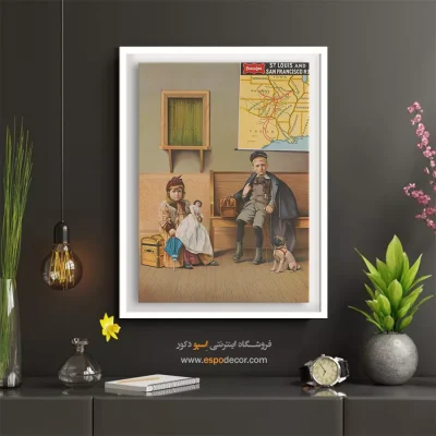 پوستر برای رستوران - در اتاق انتظار ایستگاه راهآهن – تابلو پوستر وینتیج - اسپو دکور