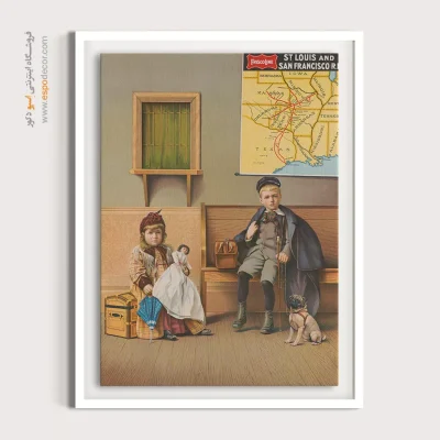 پوستر برای رستوران - در اتاق انتظار ایستگاه راه‌آهن – تابلو پوستر وینتیج - اسپو دکور