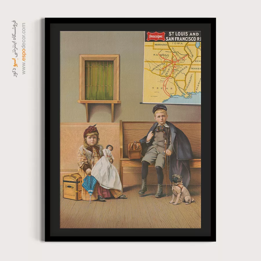 پوستر برای رستوران - در اتاق انتظار ایستگاه راهآهن – تابلو پوستر وینتیج - اسپو دکور