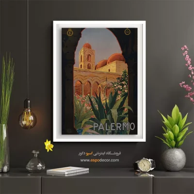 پوسترهای قدیمی - پالرمو سیسیل – تابلو پوستر وینتیج - اسپو دکور