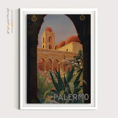 پوسترهای قدیمی - پالرمو سیسیل – تابلو پوستر وینتیج - اسپو دکور