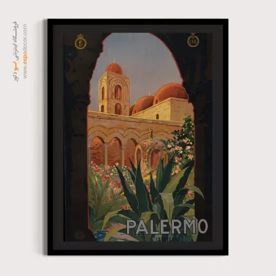 پوسترهای قدیمی - پالرمو سیسیل – تابلو پوستر وینتیج - اسپو دکور
