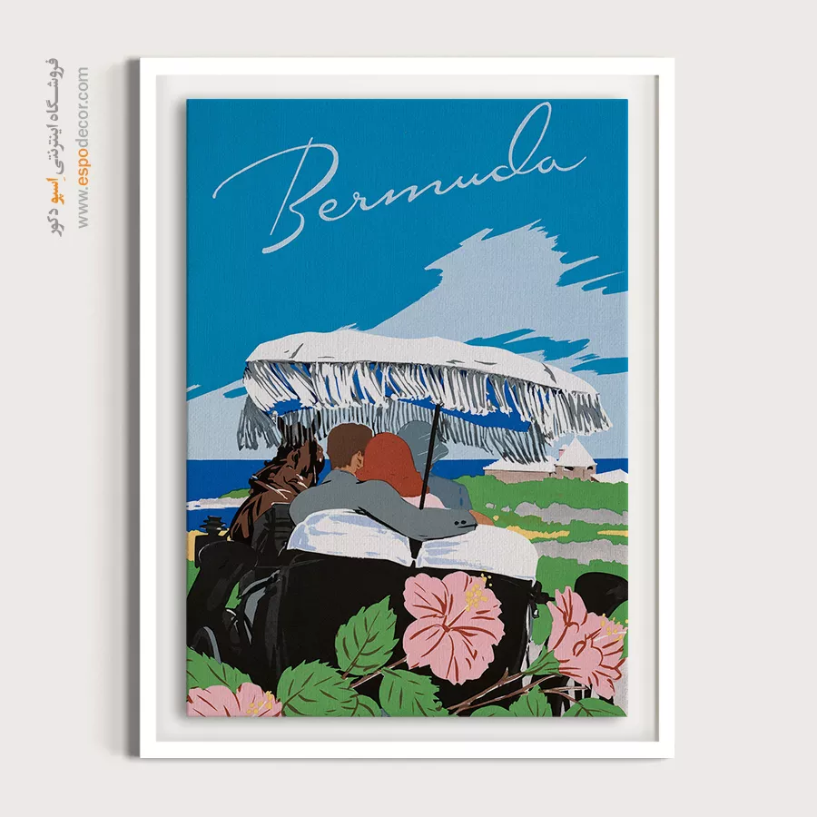 پوستر دیواری کلاسیک - برمودا – تابلو پوستر وینتیج - اسپو دکور