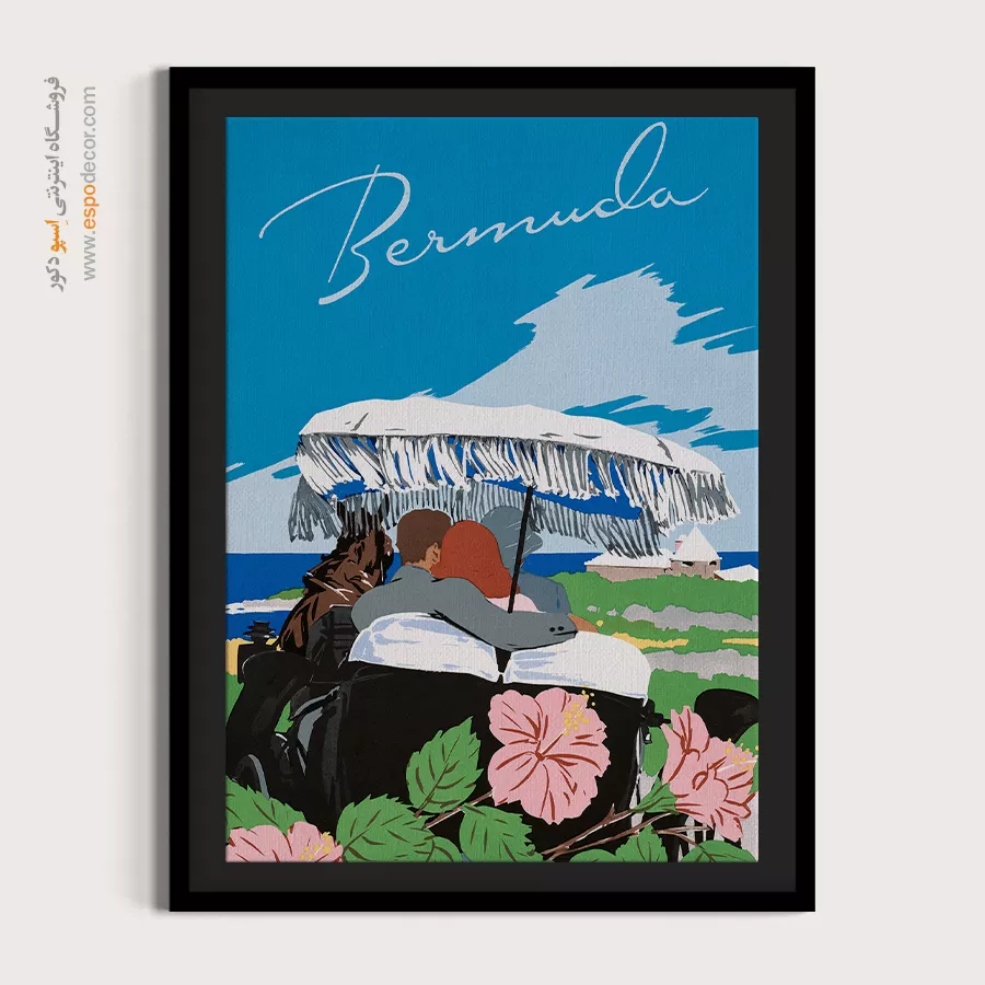 پوستر دیواری کلاسیک - برمودا – تابلو پوستر وینتیج - اسپو دکور