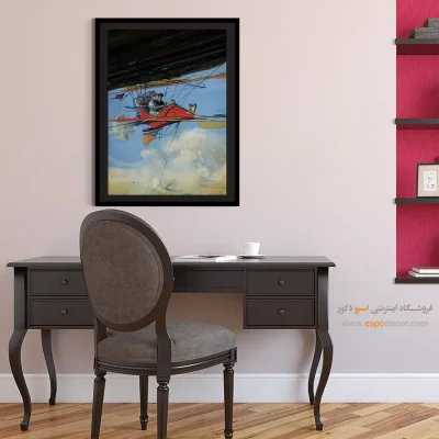 تابلو نقاشی بوم - سفر هوایی قدیمی – تابلو پوستر وینتیج - اسپو دکور