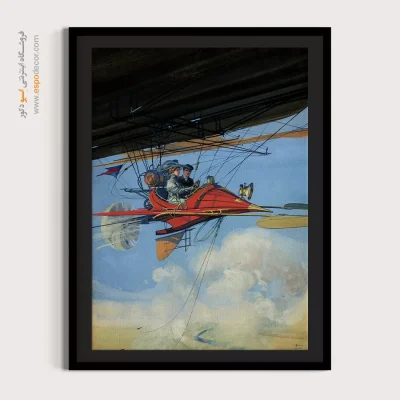 تابلو نقاشی بوم - سفر هوایی قدیمی – تابلو پوستر وینتیج - اسپو دکور