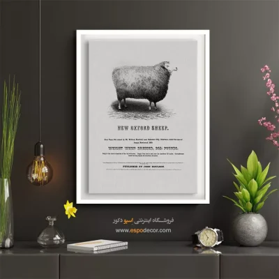 تابلو نقاشی با کیفیت - گوسفند آکسفورد جدید – تابلو پوستر وینتیج - اسپو دکور