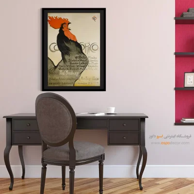 تابلوهای دیواری ضخیم - کوکوریکو – تابلو پوستر وینتیج - اسپو دکور
