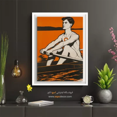 کیفیت چاپ دیجیتال وینتیج - قایق مسابقه‌ای – تابلو پوستر وینتیج - اسپو دکور