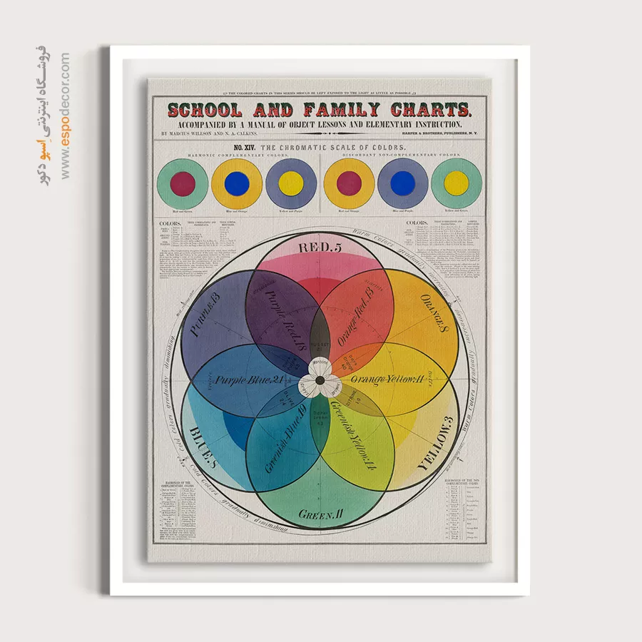 بوم سبک خارجی - مقیاس کروماتیک رنگها 1890 – تابلو پوستر وینتیج - اسپو دکور