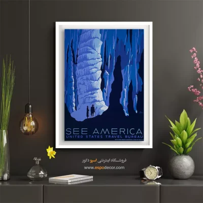 پوستر مناسب فضای کاری - امریکا را ببینید 1936 – تابلو پوستر وینتیج - اسپو دکور
