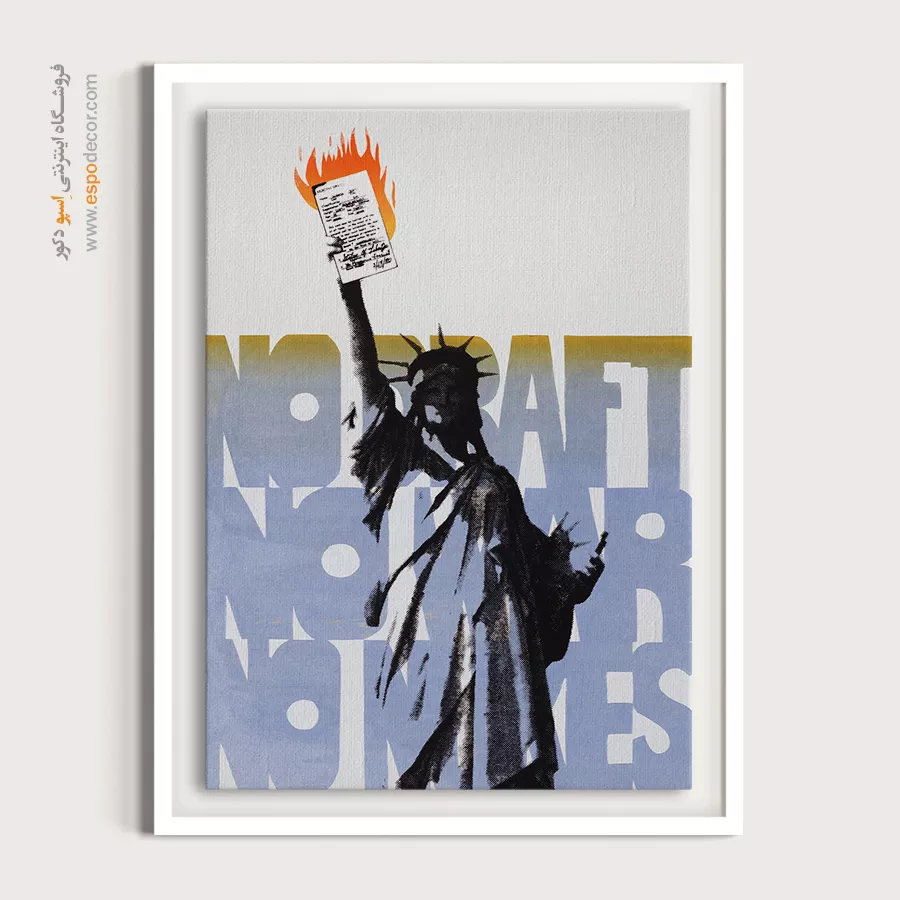 پوسترهای جذاب کافه - بدون سرباز، بدون جنگ، بدون سلاح۱۹۷۹ – تابلو پوستر وینتیج - اسپو دکور