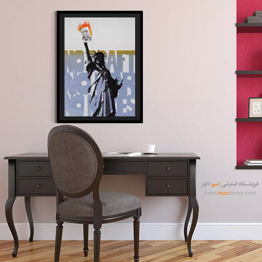 پوسترهای جذاب کافه - بدون سرباز، بدون جنگ، بدون سلاح۱۹۷۹ – تابلو پوستر وینتیج - اسپو دکور