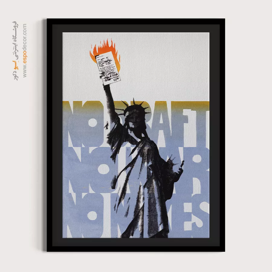 پوسترهای جذاب کافه - بدون سرباز، بدون جنگ، بدون سلاح۱۹۷۹ – تابلو پوستر وینتیج - اسپو دکور