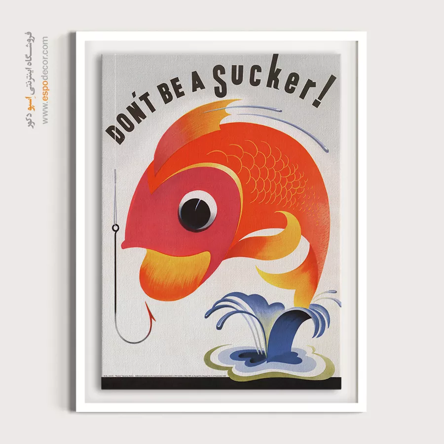 تابلو دیواری فانتزی - احمق نباش 1944 – تابلو پوستر وینتیج - اسپو دکور