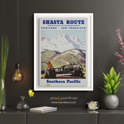 پوستر دکور شیک - مسیر شستا – تابلو پوستر وینتیج - اسپو دکور