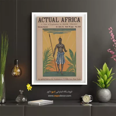 تابلو بوم ضدآب - سفری اکتشافی به آفریقای واقعی – تابلو پوستر وینتیج - اسپو دکور