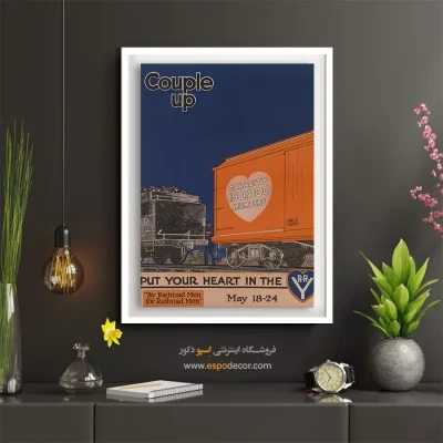 پوستر دیواری مقاوم - زوج ها – تابلو پوستر وینتیج - اسپو دکور