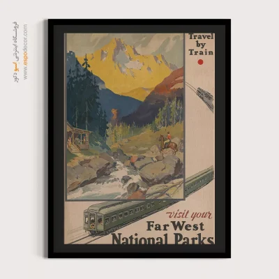 تابلو سبک بوهمی - پارک‌های ملی غرب دور – تابلو پوستر وینتیج - اسپو دکور