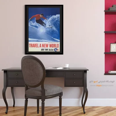 تابلو تولد خاص - اسکی در آسپن کلرادو – تابلو پوستر وینتیج - اسپو دکور