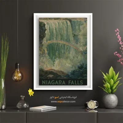 خرید تابلو وینتیج - آبشار نیاگارا – تابلو پوستر وینتیج - اسپو دکور